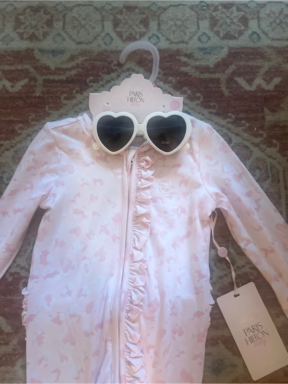 Paris Hilton Ruffle Onesie with Sunglasses (6-9mo) - Picture 2 of 8